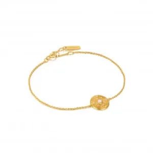 Bracelet Disque Opale Kyoto Étoiles Dorées Éparpillées B034-02G Ania Haie Jewellery