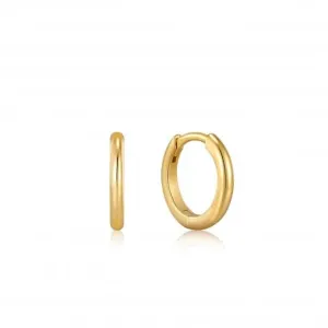 Boucles d'oreilles huggies lisses en or E035-14G Ania Haie Jewellery
