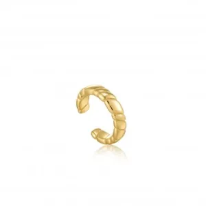 Bracelet d'oreille torsadé lisse or E038-04G Ania Haie Jewellery