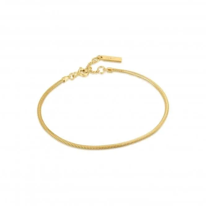 Bracelet Chaîne Serpent Or B038-02G Ania Haie Jewellery