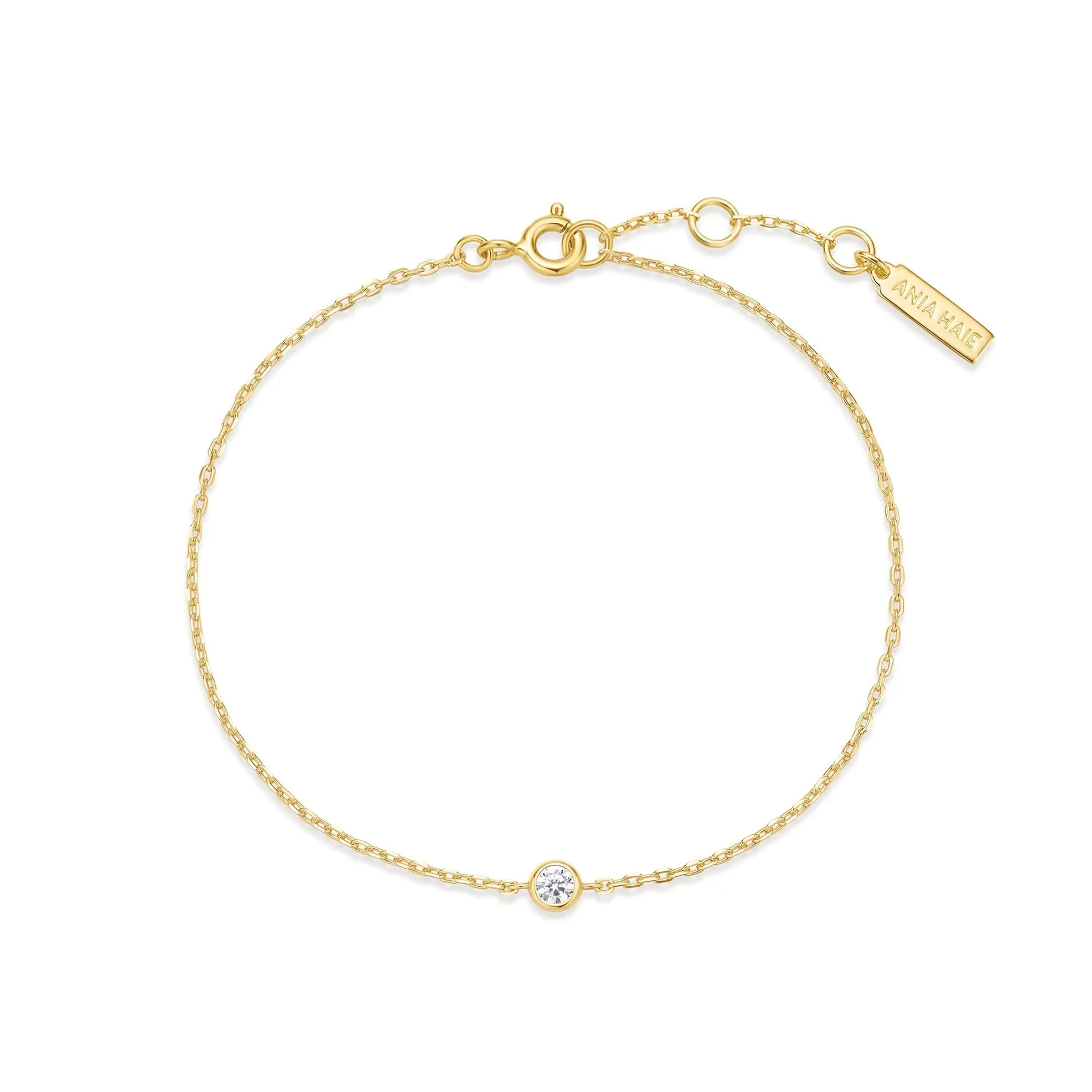 Bracelet en or avec bordure scintillante B062-01G Ania Haie Jewellery