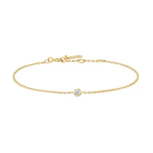 Bracelet en or avec bordure scintillante B062-01G Ania Haie Jewellery
