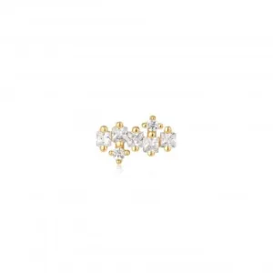 Boucle d'oreille à barrette grimpeuse en grappe scintillante or E047-12G Ania Haie Jewellery