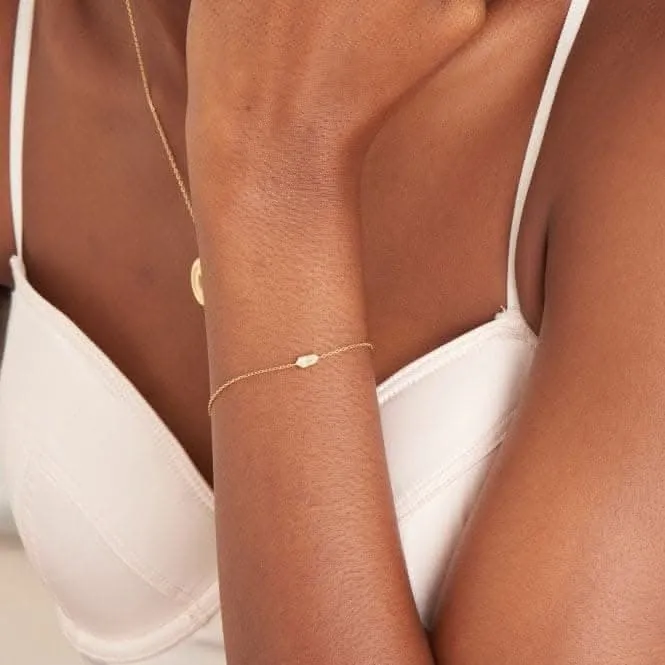 Bracelet Chaîne à Emblème Étincelant Or B041-02G-W Ania Haie Jewellery