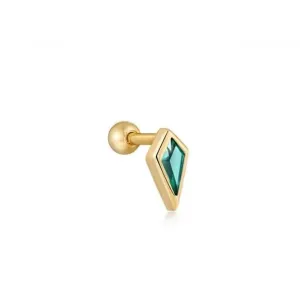 Boucle d'oreille Barbingle Émblème Pailleté Vert Sarcelle E041-01G-G Ania Haie Jewellery