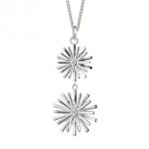Pendentif Fleur Graphique 3D avec Zirconia P5235C Beginnings Jewellery