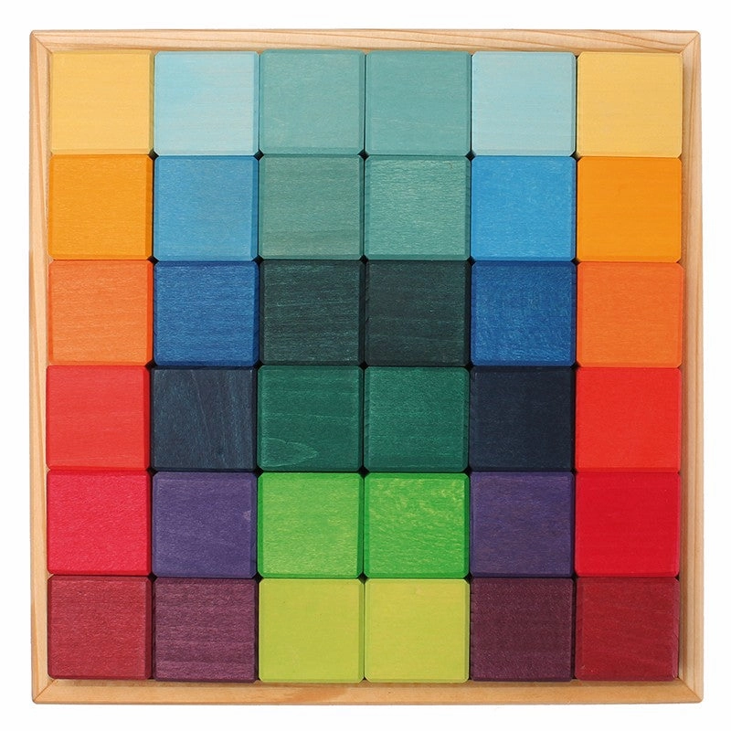 Grimm's Wooden Mosaic Blocks 36p