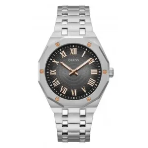 Montre Guess Gents Asset en acier inoxydable argentée GW0575G1