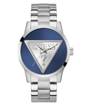Montre Guess Gents Badge en acier inoxydable finition argentée GW0782G3