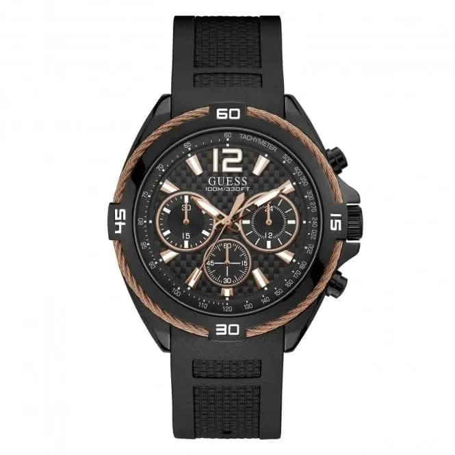 Montre Guess Gents avec détails en fil de cuivre noir W1168G3
