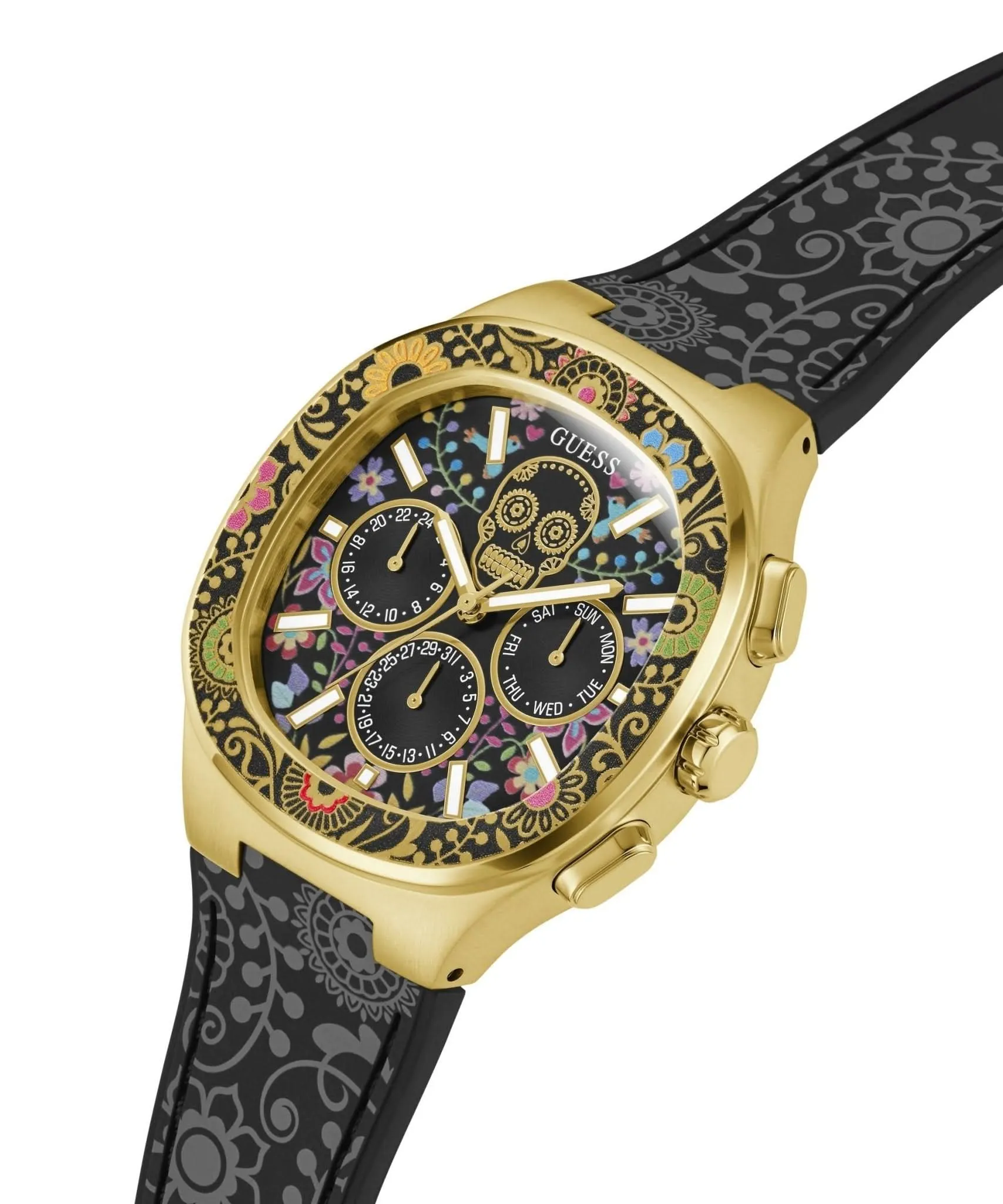 Montre Guess Gents Catrin en silicone doré GW0784G1