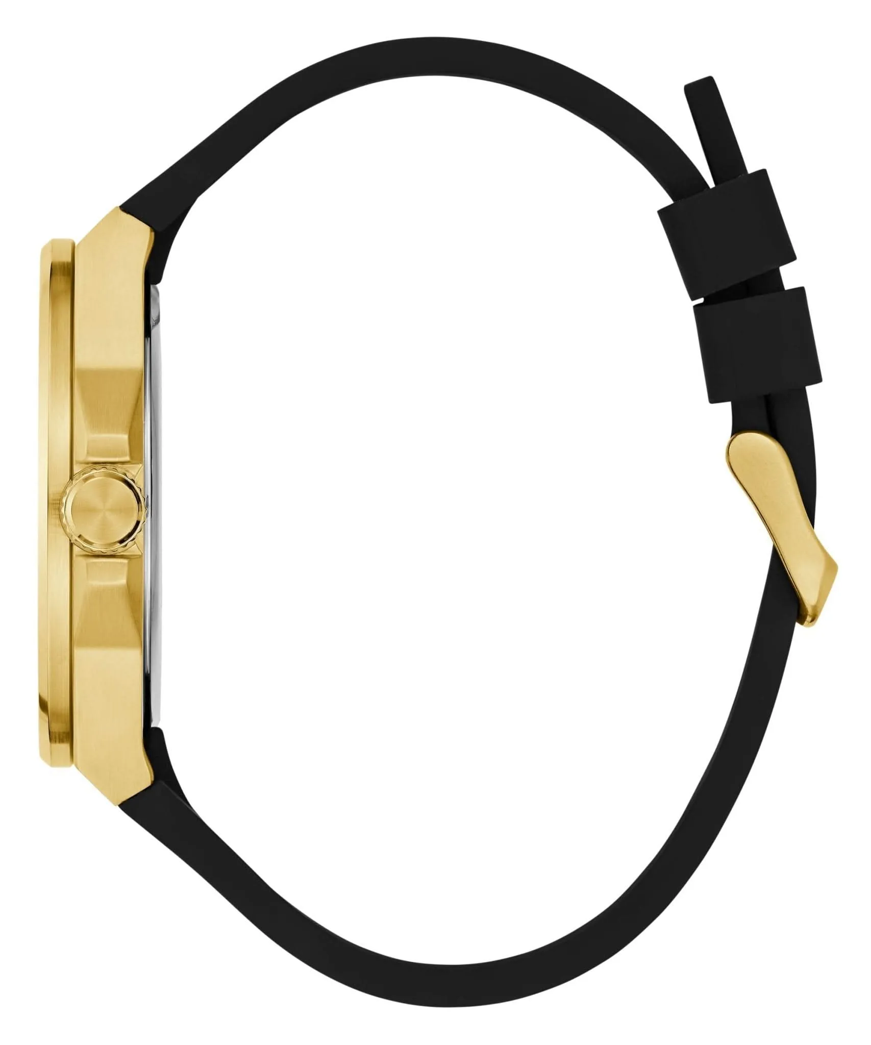 Montre Guess Gents en Vinyl avec Cadran Doré et Bracelet en Silicone GW0790G1