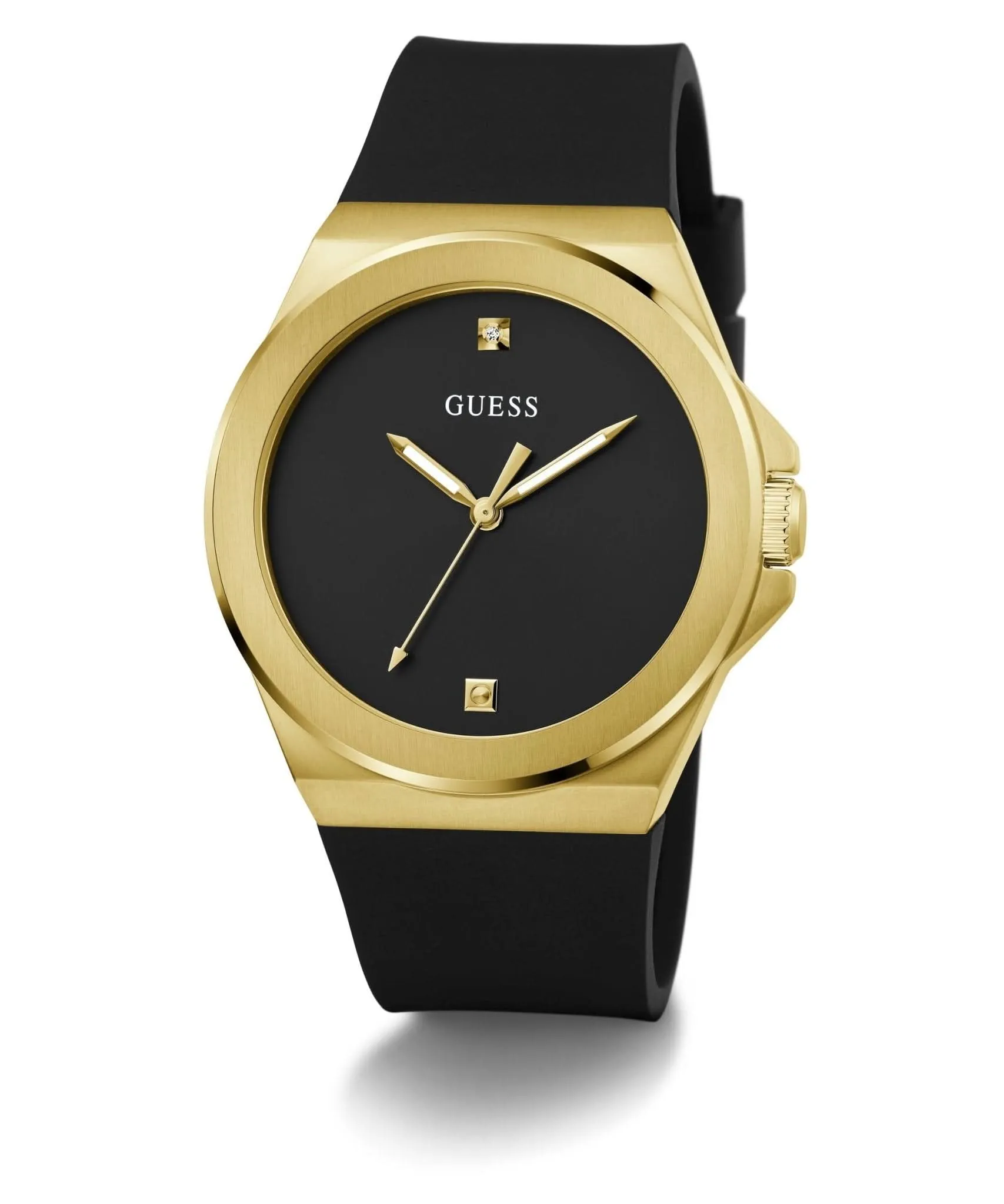 Montre Guess Gents en Vinyl avec Cadran Doré et Bracelet en Silicone GW0790G1