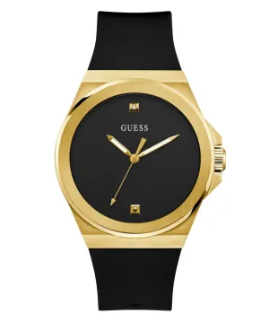 Montre Guess Gents en Vinyl avec Cadran Doré et Bracelet en Silicone GW0790G1