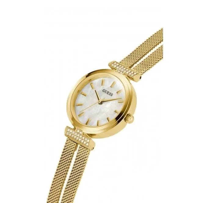 Montre Guess Ladies Array en acier inoxydable avec bracelet maille or GW0471L2