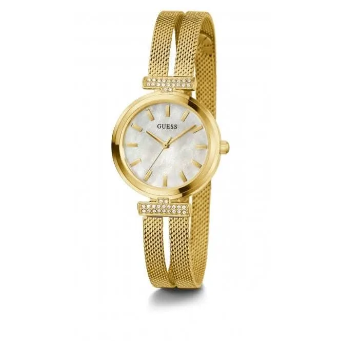 Montre Guess Ladies Array en acier inoxydable avec bracelet maille or GW0471L2
