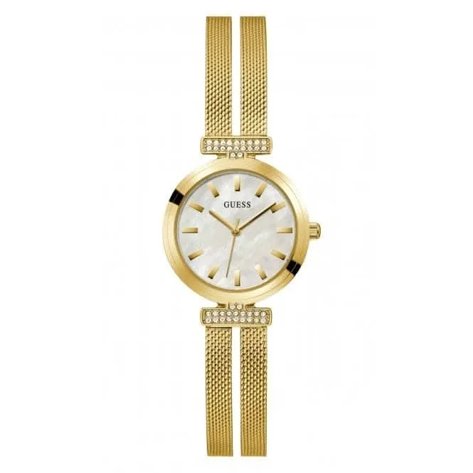 Montre Guess Ladies Array en acier inoxydable avec bracelet maille or GW0471L2