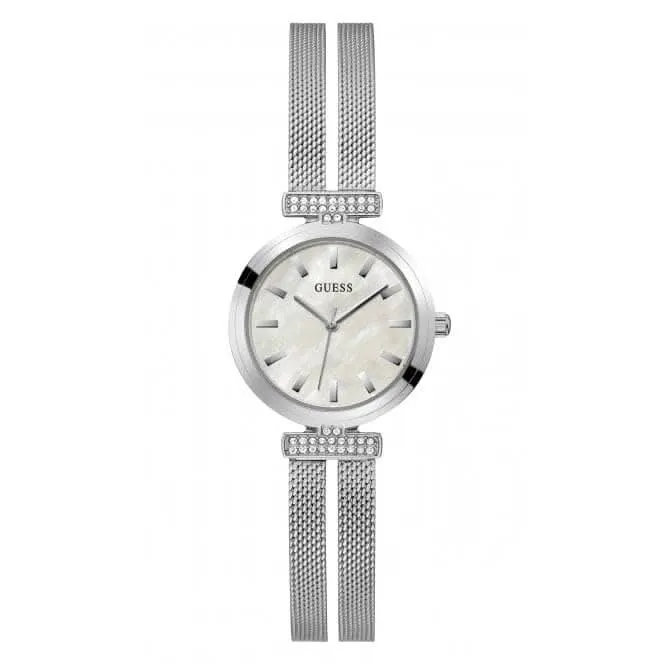Montre Guess Ladies Array en acier inoxydable à bracelet maille argentée GW0471L1