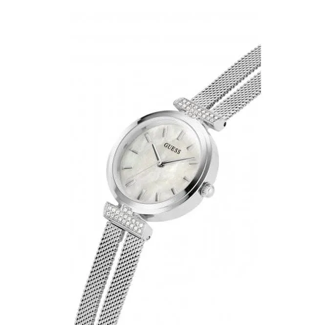 Montre Guess Ladies Array en acier inoxydable à bracelet maille argentée GW0471L1