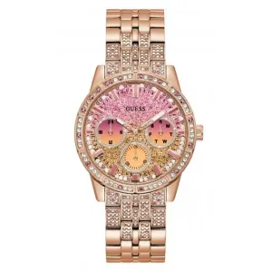 Guess Ladies Cascade Montre en Acier Inoxydable Or Rose GW0365L3