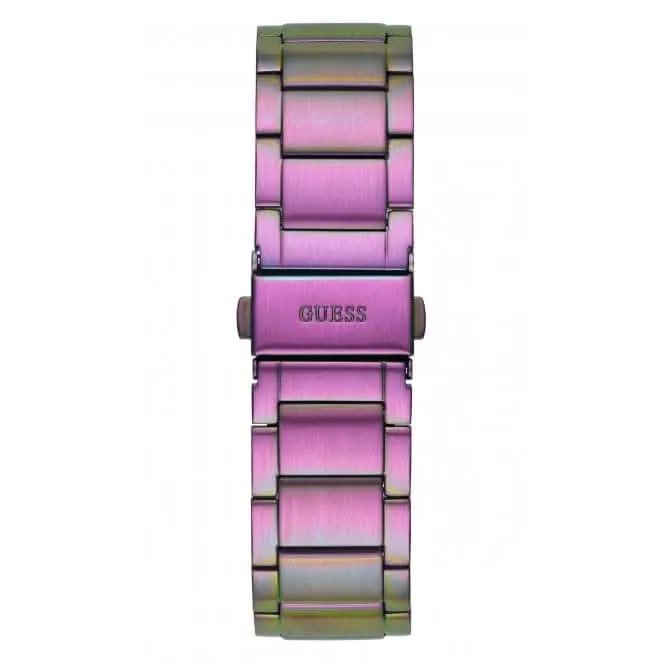 Guess Ladies Crown Jewel Monture en Acier Inoxydable Cadran Iridescent GW0410L4