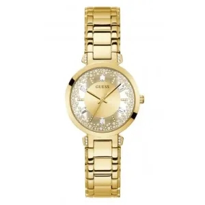 Montre Guess Ladies Crystal Clear en acier inoxydable avec finition or GW0470L2