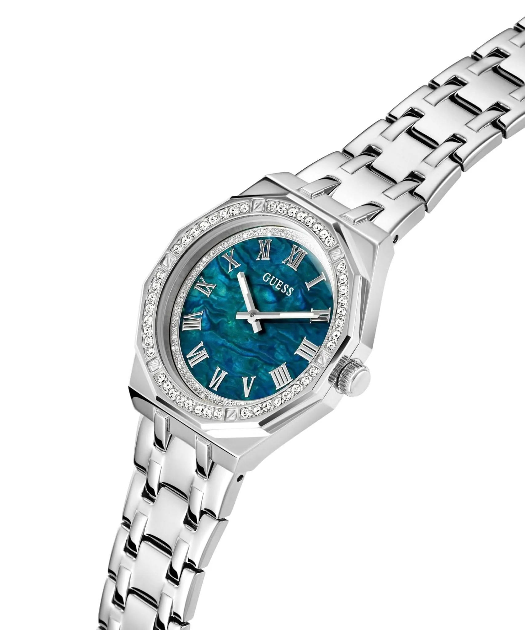 Guess Ladies Desire Monture Acier Inoxydable Ton Argenté GW0770L1