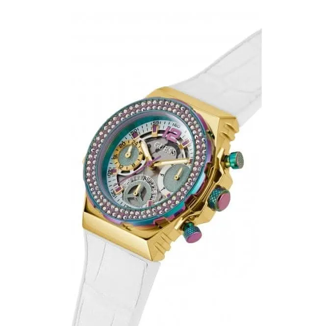 Guess Ladies Fusion Montre en Acier Inoxydable Or Argent GW0553L2