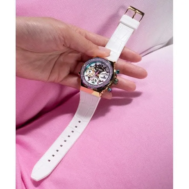 Guess Ladies Fusion Montre en Acier Inoxydable Or Argent GW0553L2