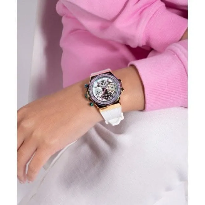 Guess Ladies Fusion Montre en Acier Inoxydable Or Argent GW0553L2