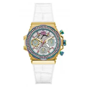 Guess Ladies Fusion Montre en Acier Inoxydable Or Argent GW0553L2