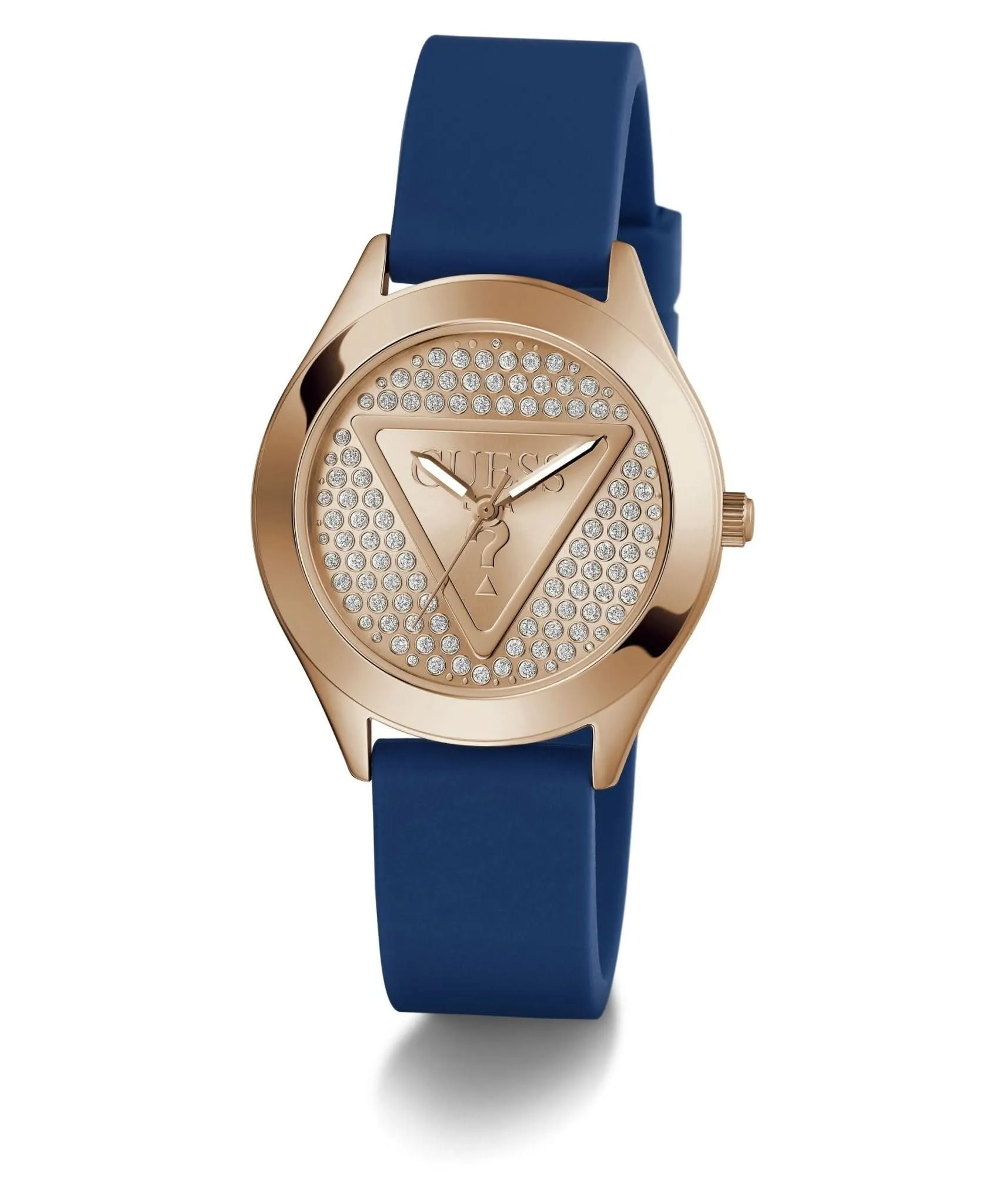 Montre Guess Ladies Glitz Plaque en Silicone Ton Or Rose GW0745L4