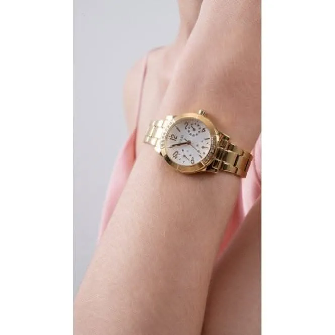 Montre Guess Ladies Piper en acier inoxydable avec finition or GW0413L2