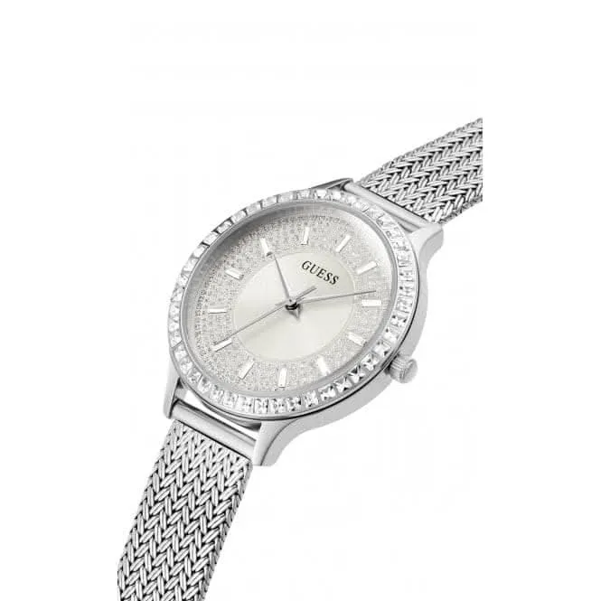 Montre Guess Ladies Soirée en acier inoxydable maillé argenté GW0402L1