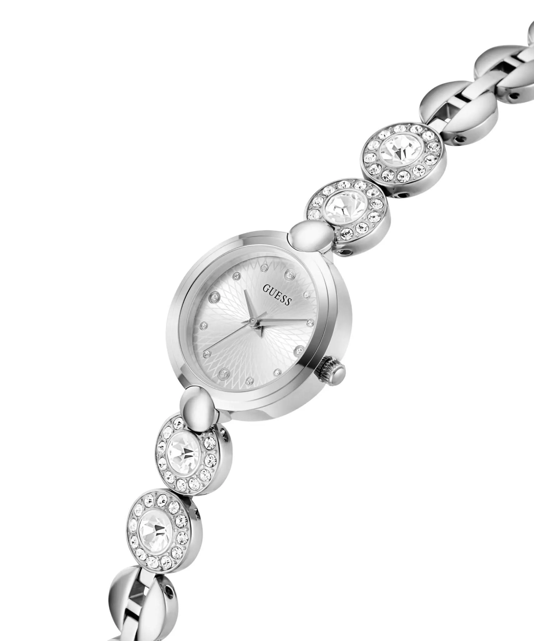 Montre Guess Ladies Stardom en acier recyclé ton argenté GW0757L1