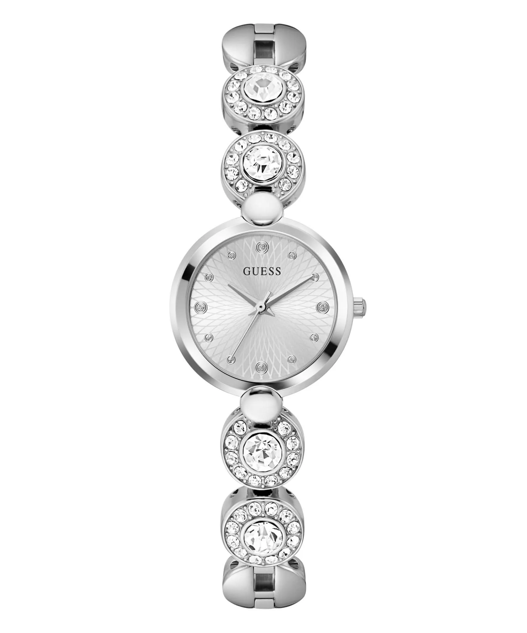 Montre Guess Ladies Stardom en acier recyclé ton argenté GW0757L1