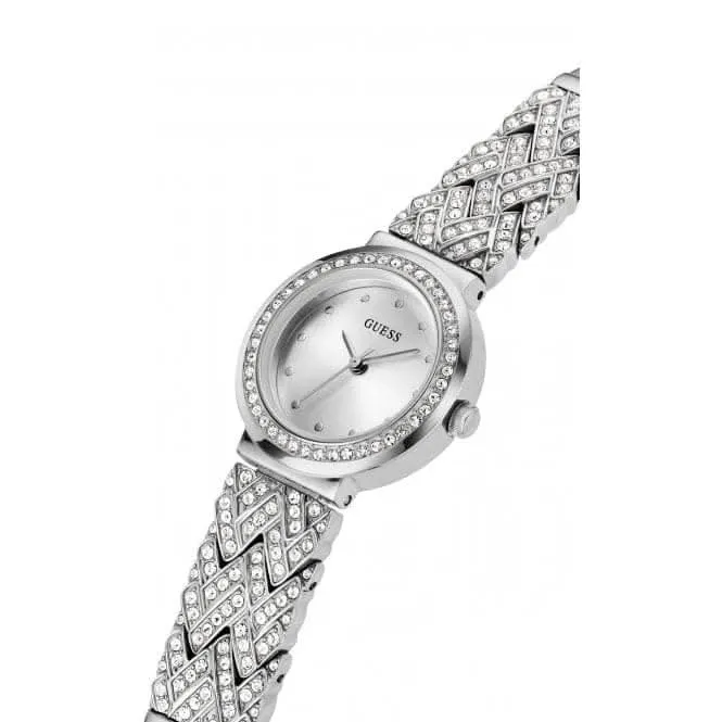 Guess Ladies Treasure Montre en Acier Inoxydable Argentée GW0476L1