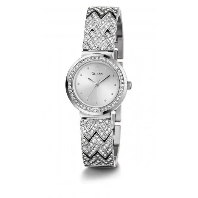 Guess Ladies Treasure Montre en Acier Inoxydable Argentée GW0476L1