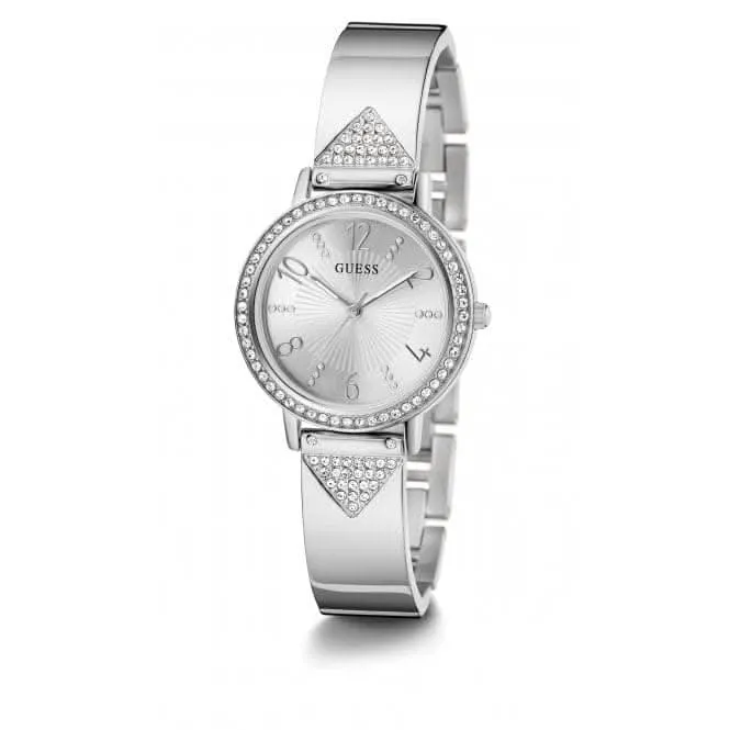 Montre Guess Ladies Tri Luxe en acier inoxydable argentée GW0474L1