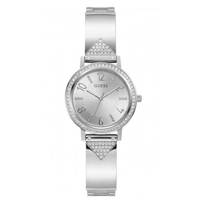 Montre Guess Ladies Tri Luxe en acier inoxydable argentée GW0474L1