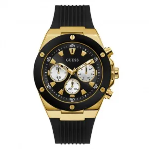 Montre Guess Sport Homme en Acier Inoxydable Noir GW0057G1