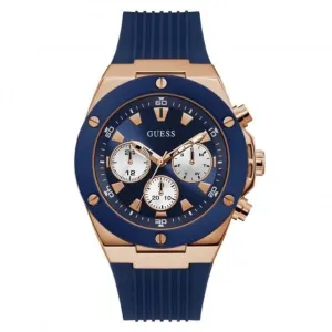 Montre Sport Homme Guess en Acier Inoxydable Bleu GW0057G2