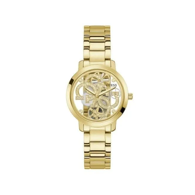 Guess Quattro Clear Montre Femme Trend Or Acier Inoxydable GW0300L2