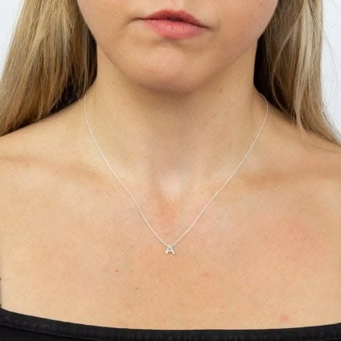 Pendentif initial en argent uni N4428 - Bijoux de début