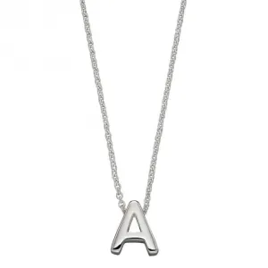 Pendentif initial en argent uni N4428 - Bijoux de début
