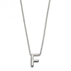 Collier Initial F en Argent Uni N4433 Bijoux Débuts