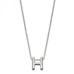 Collier Initial H en Argent Uni N4435 Bijoux Débuts