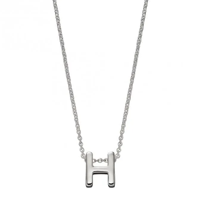 Collier Initial H en Argent Uni N4435 Bijoux Débuts