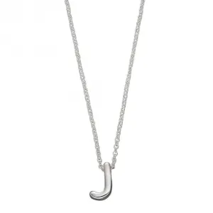 Collier Initial J en Argent Uni N4437 Bijoux Débuts