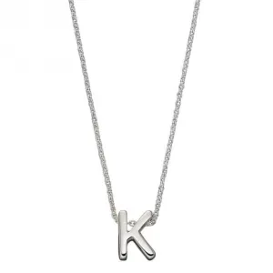 Collier Initial K en Argent Uni N4438 - Bijoux des Débuts